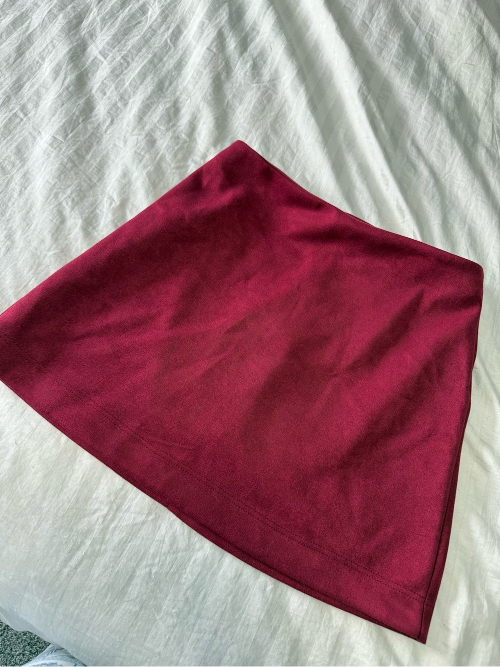 Pink Lily Wine Red A-Line Mini Skirt
